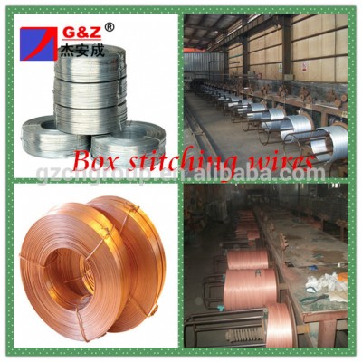 Mild steel copper coated flat corrugated paperboard box stitching wire