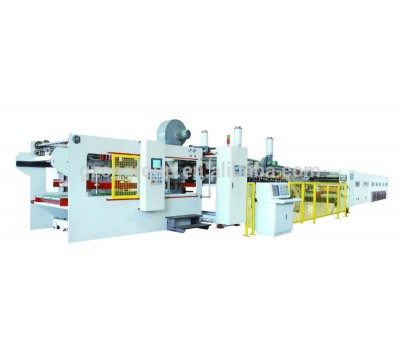 CNC flexo printer slotter and die cutter with in-line folder gluer